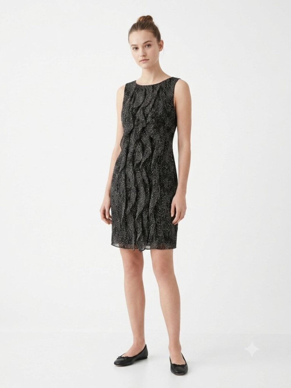 Ann Taylor Dress Black Silk Sleeveless Party Office 8